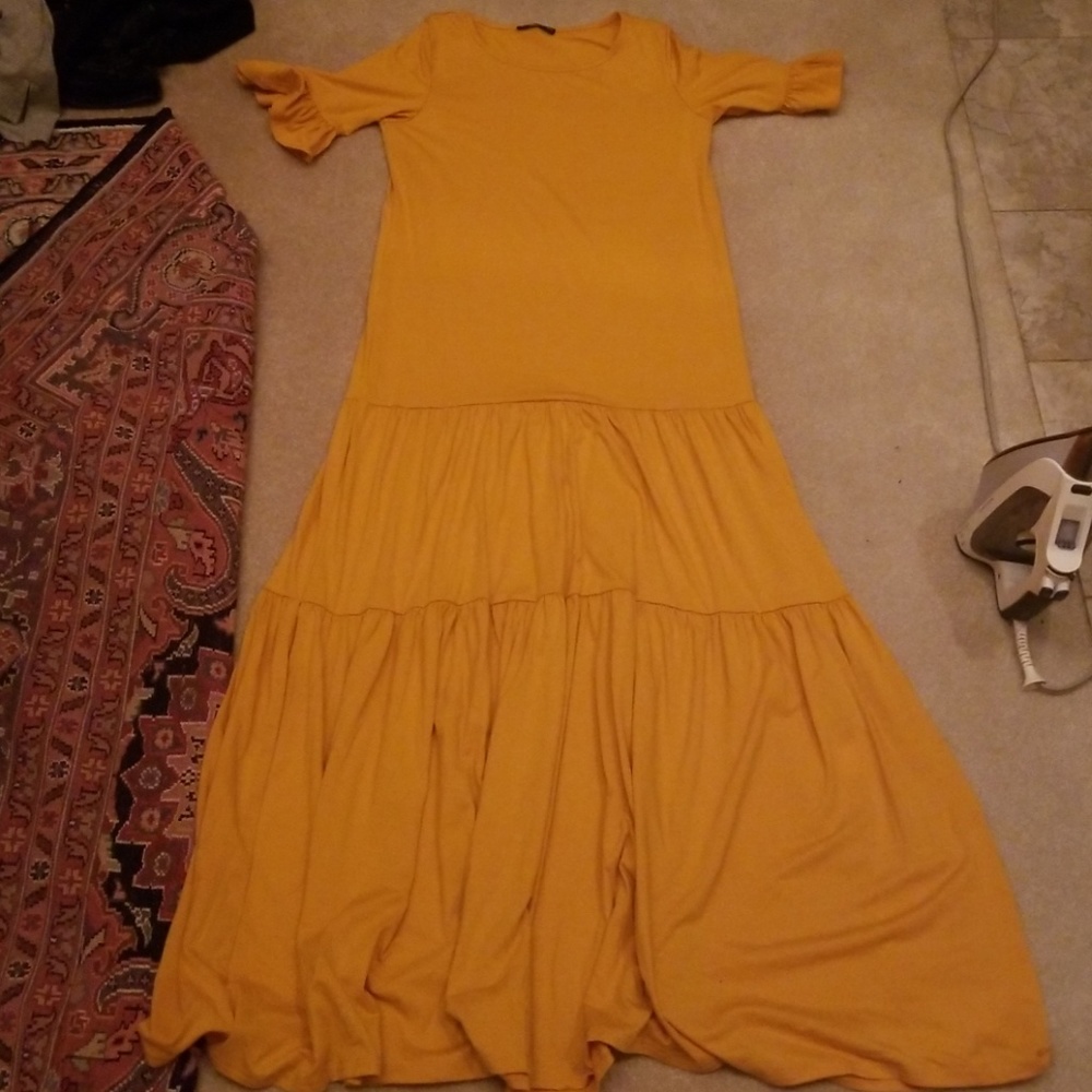 Half sleeve maxi dress